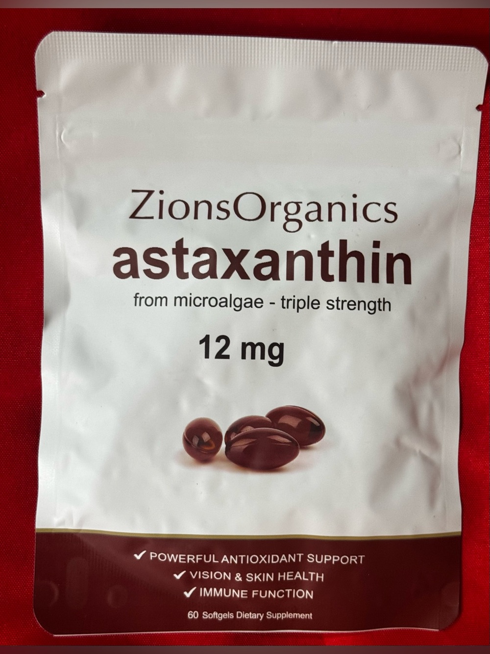 Astaxanthin Softgels — Brown